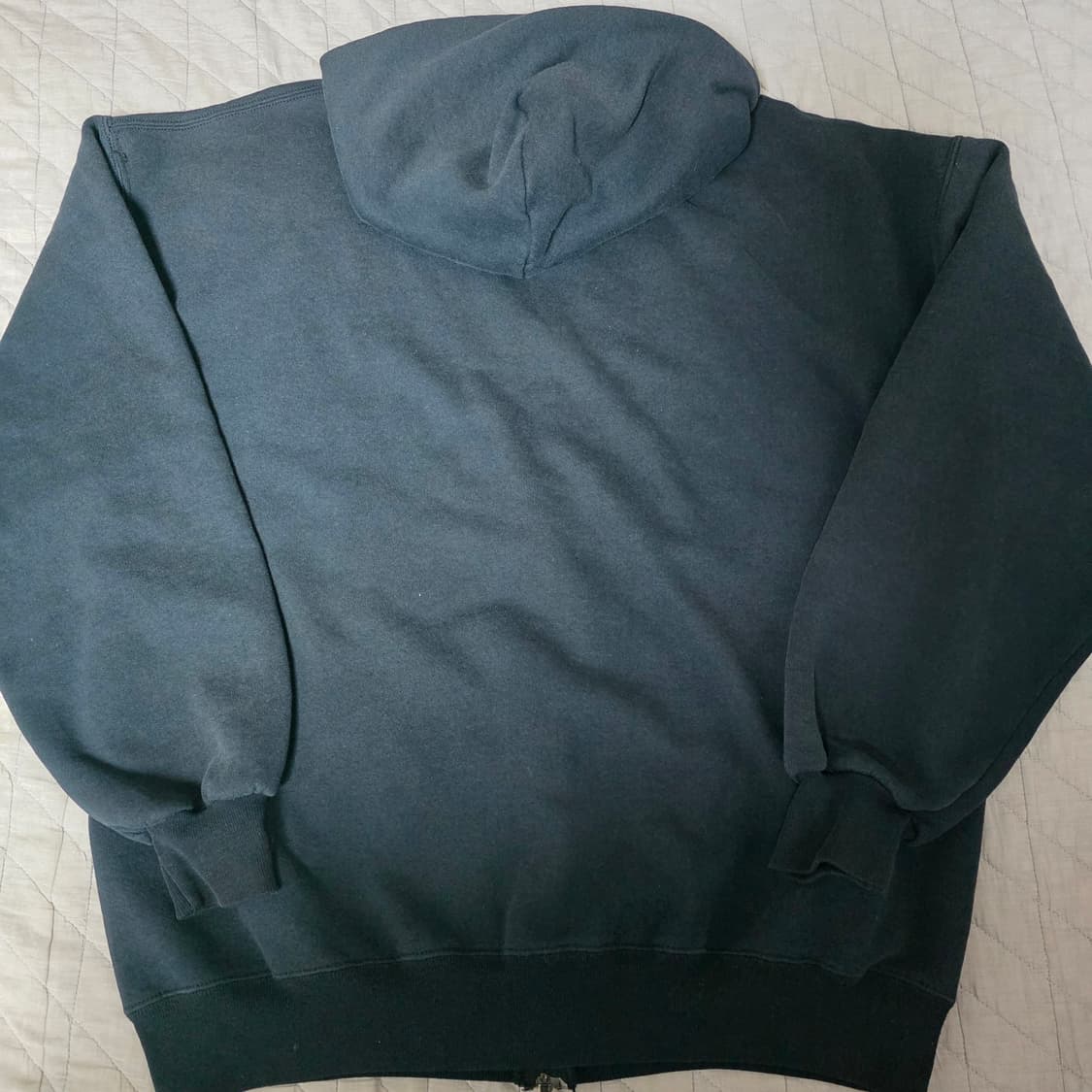 [XL] 90s USA 빈티지 러셀 애슬레틱 후드집업 블랙 하드페이드 상품이미지4