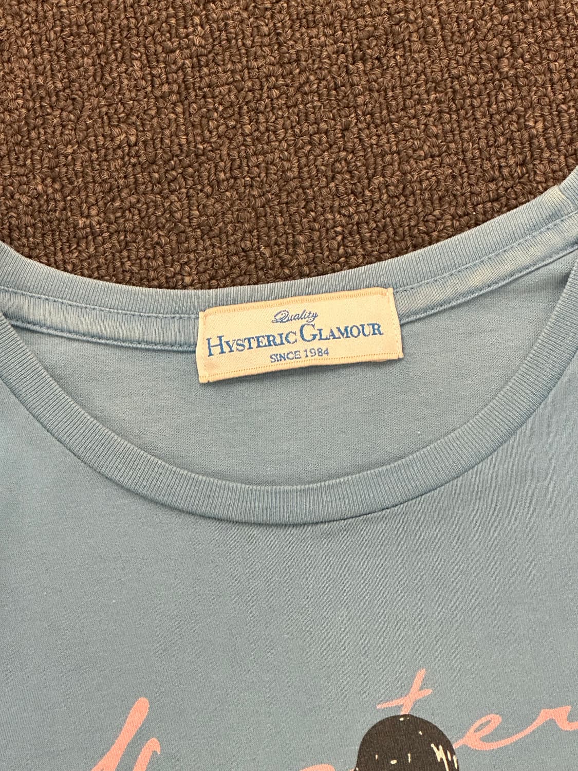 OS)히스테릭 글래머 빈티지 블루 그래픽 프린팅 락 반팔 상품이미지4