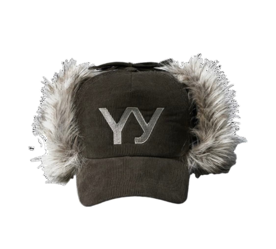 오픈와이와이 퍼 코듀로이 볼캡 브라운 상품이미지1