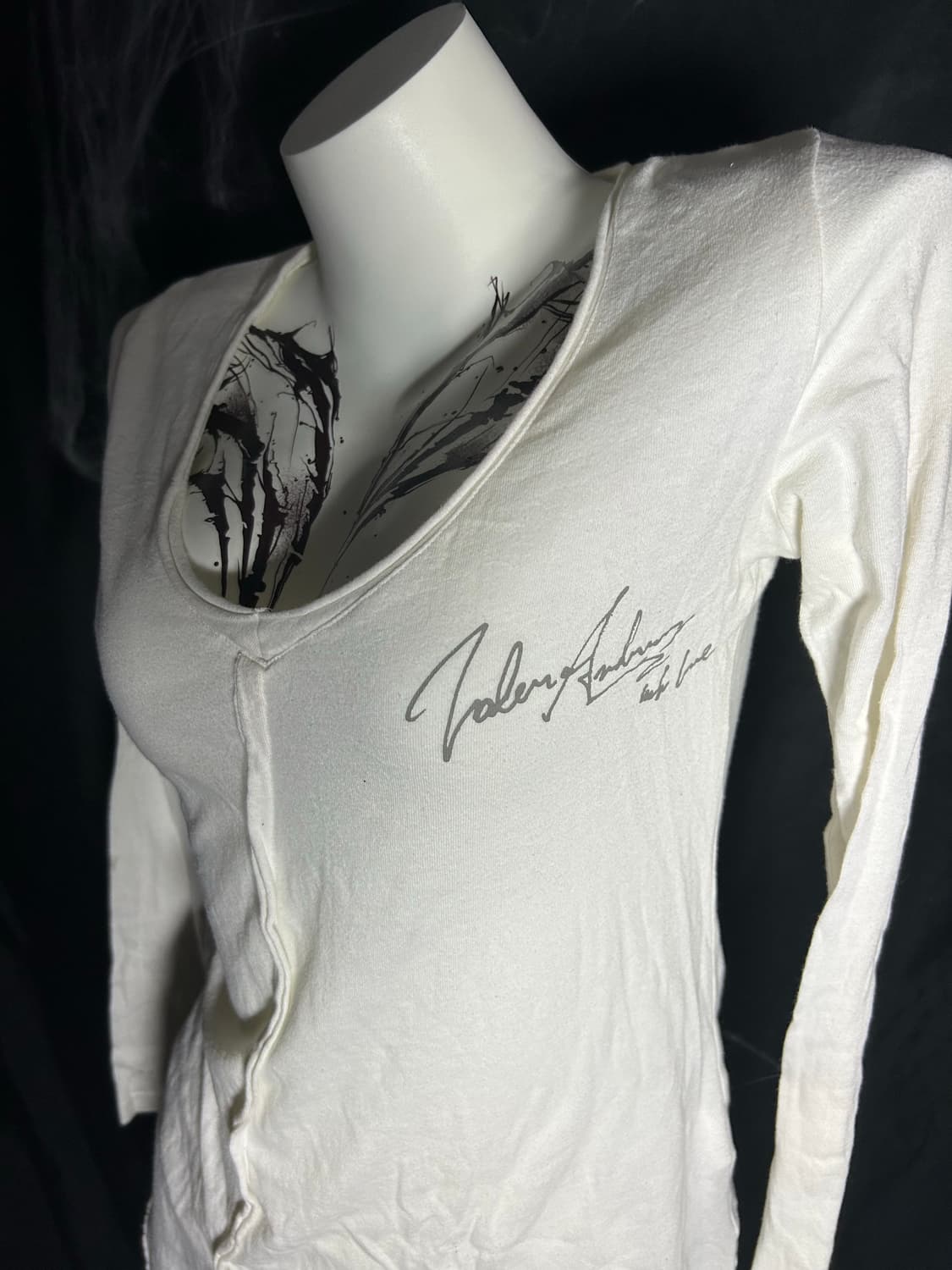 navana black lace cross unbal sleeve 상품이미지4