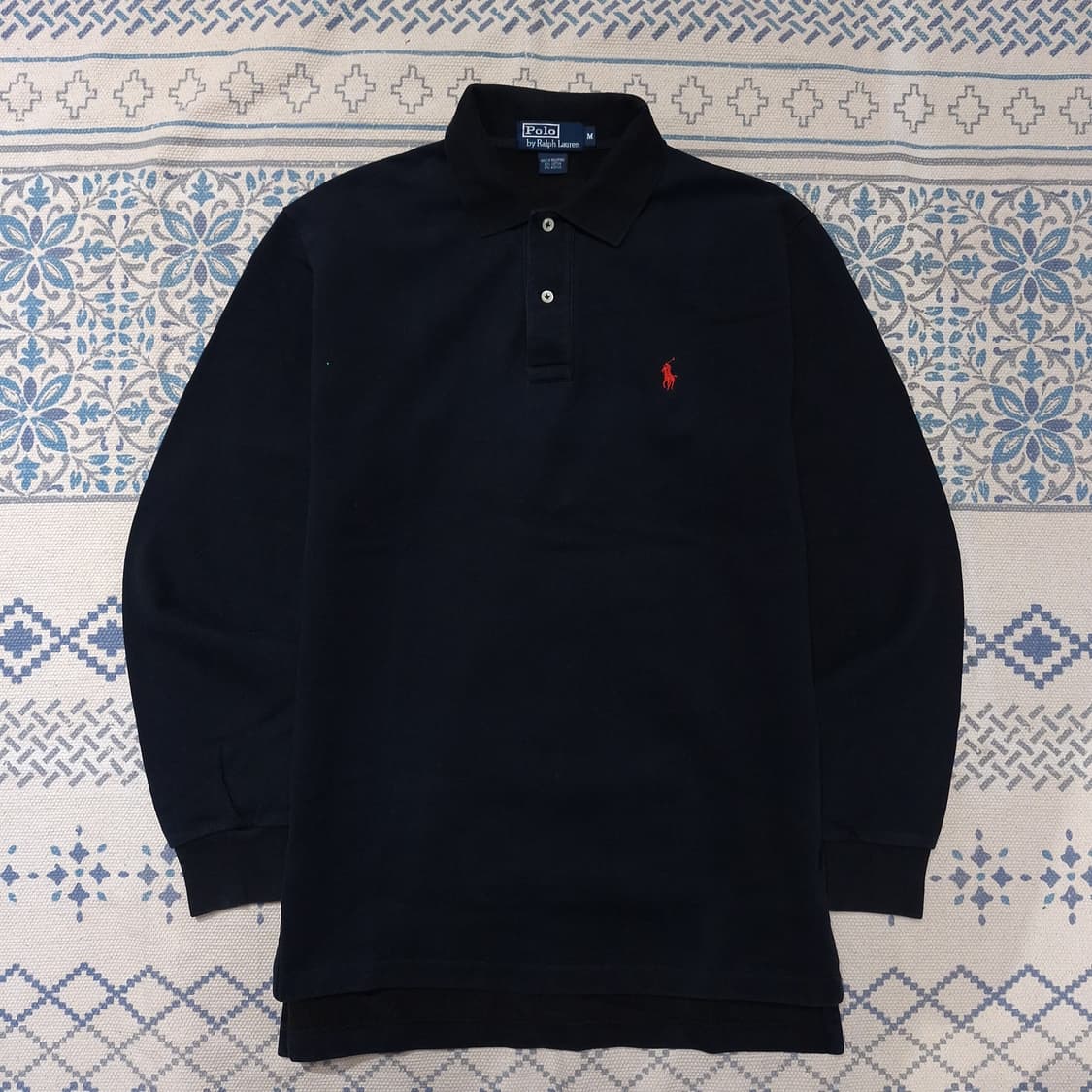 폴로랄프로렌 네이비 레드포니 아메카지 카라넥 코튼블렌드 긴팔 롱슬리브 상품이미지3