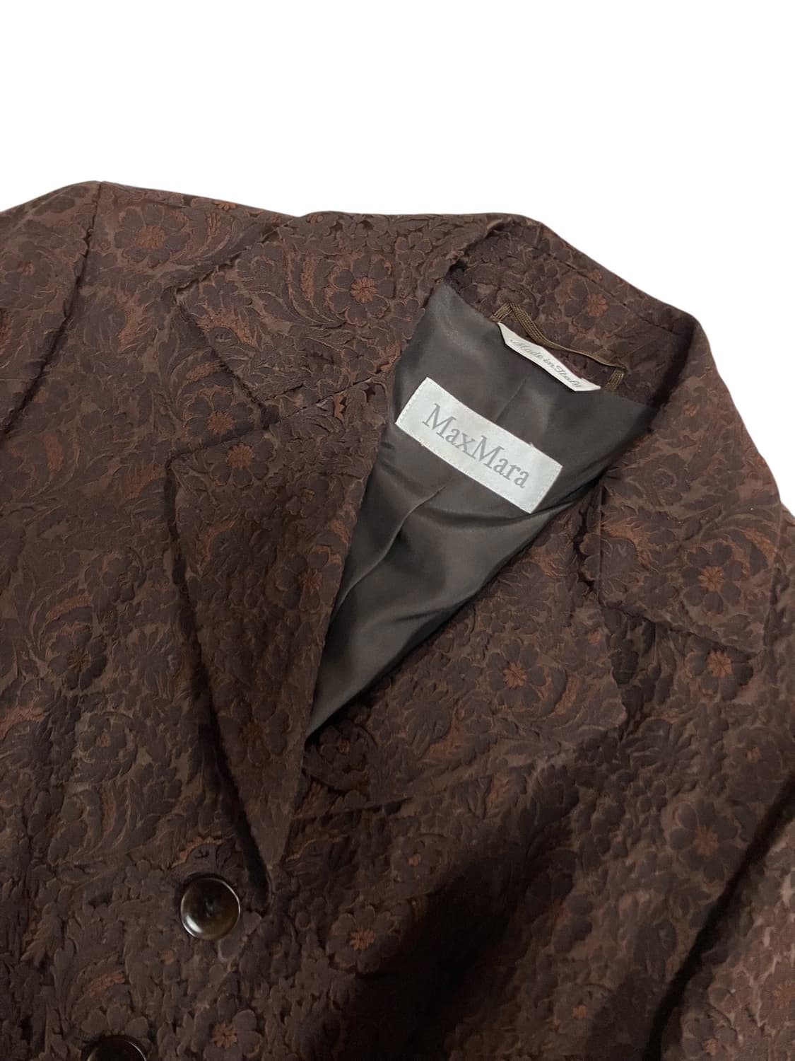 MaxMara 브라운 레이스 패턴 자켓 S 상품이미지2