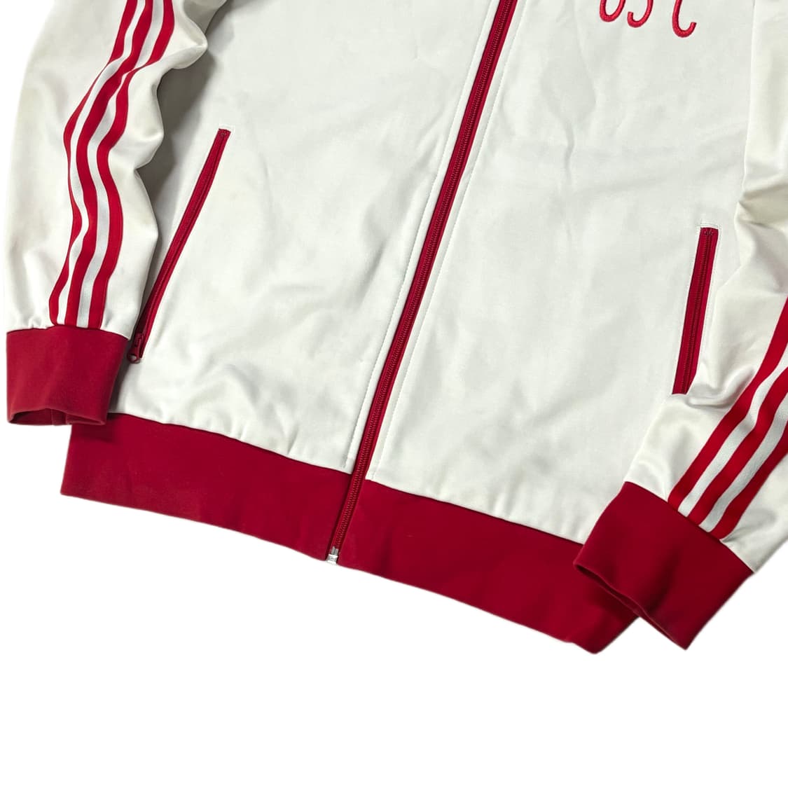 M 아디다스 베켄바우어 져지 크림 베이지 레드 상품이미지3