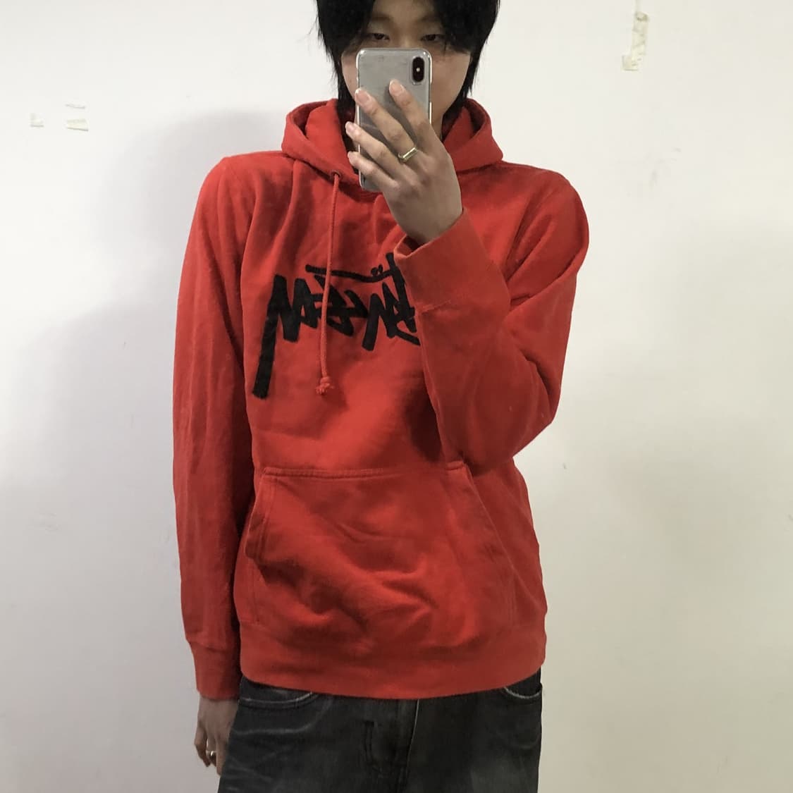 2000s 올드 스투시 빅 스탁로고 후드티 상품이미지3