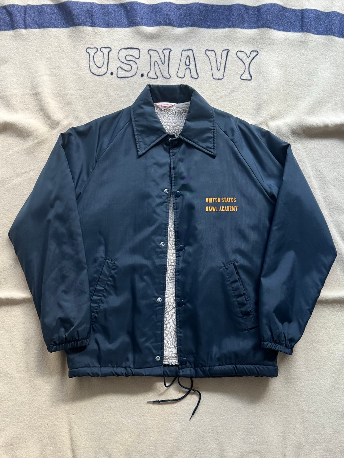 90s US NAVAL ACADEMY Warm Up Jacket 상품이미지1
