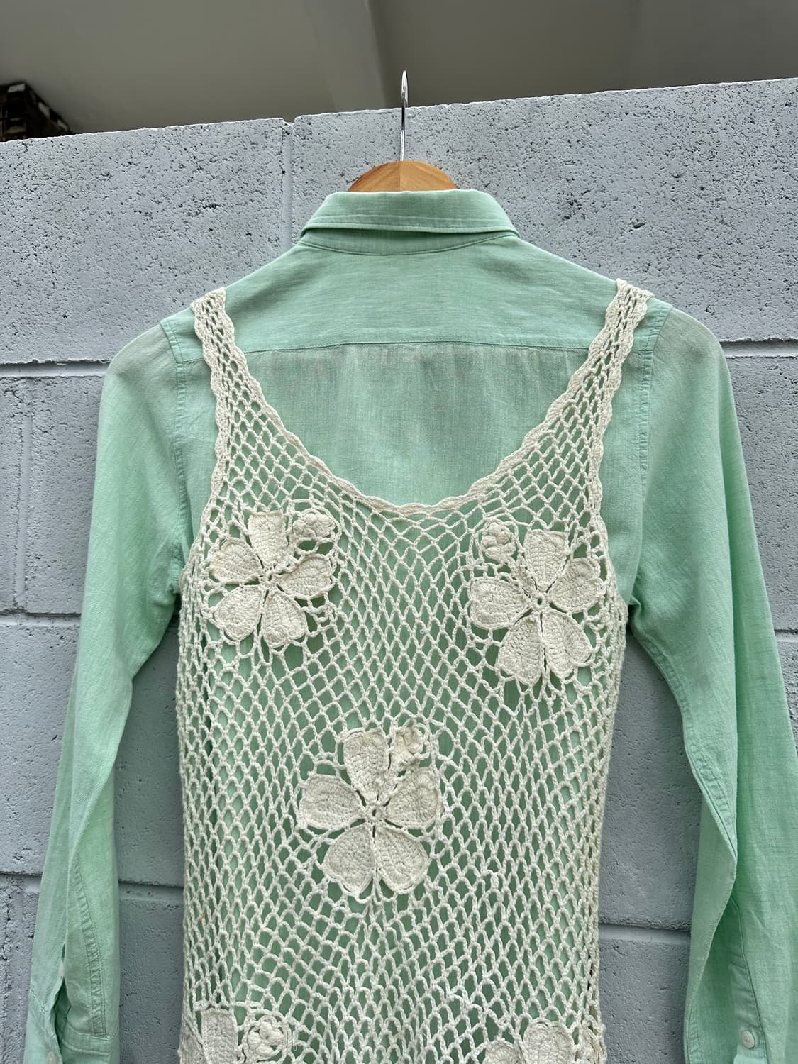 플라워 니트 조끼 상품이미지1