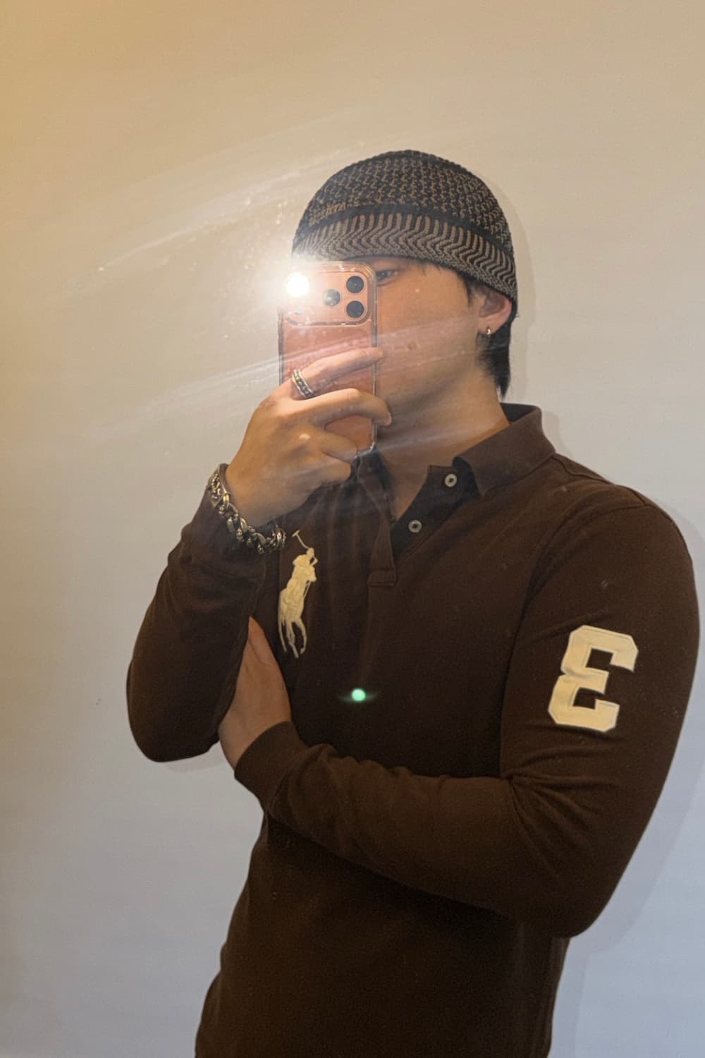 폴로 빅포니 브라운 슬림핏 럭비티 상품이미지1