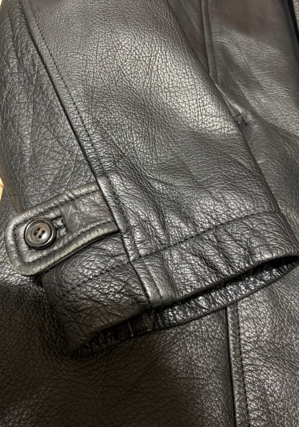 90s scoop 스쿱 리얼레더 쇼트코트 상품이미지4