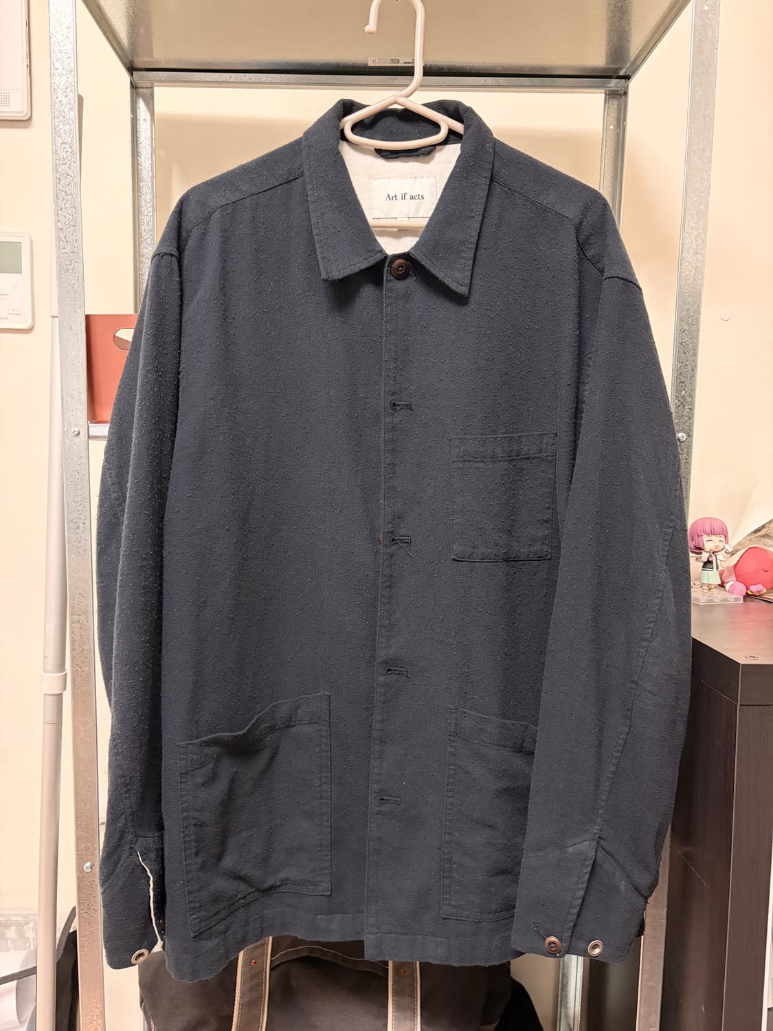 [L] SILK NEP Work Jacket Deep Navy 상품이미지3