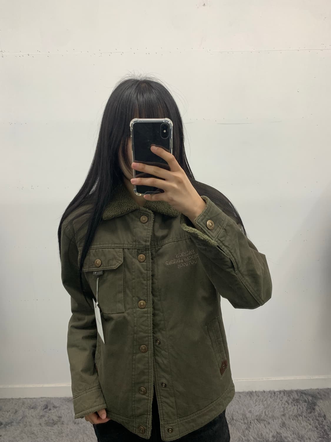 재패니즈 카키 셰르파 자켓 상품이미지2