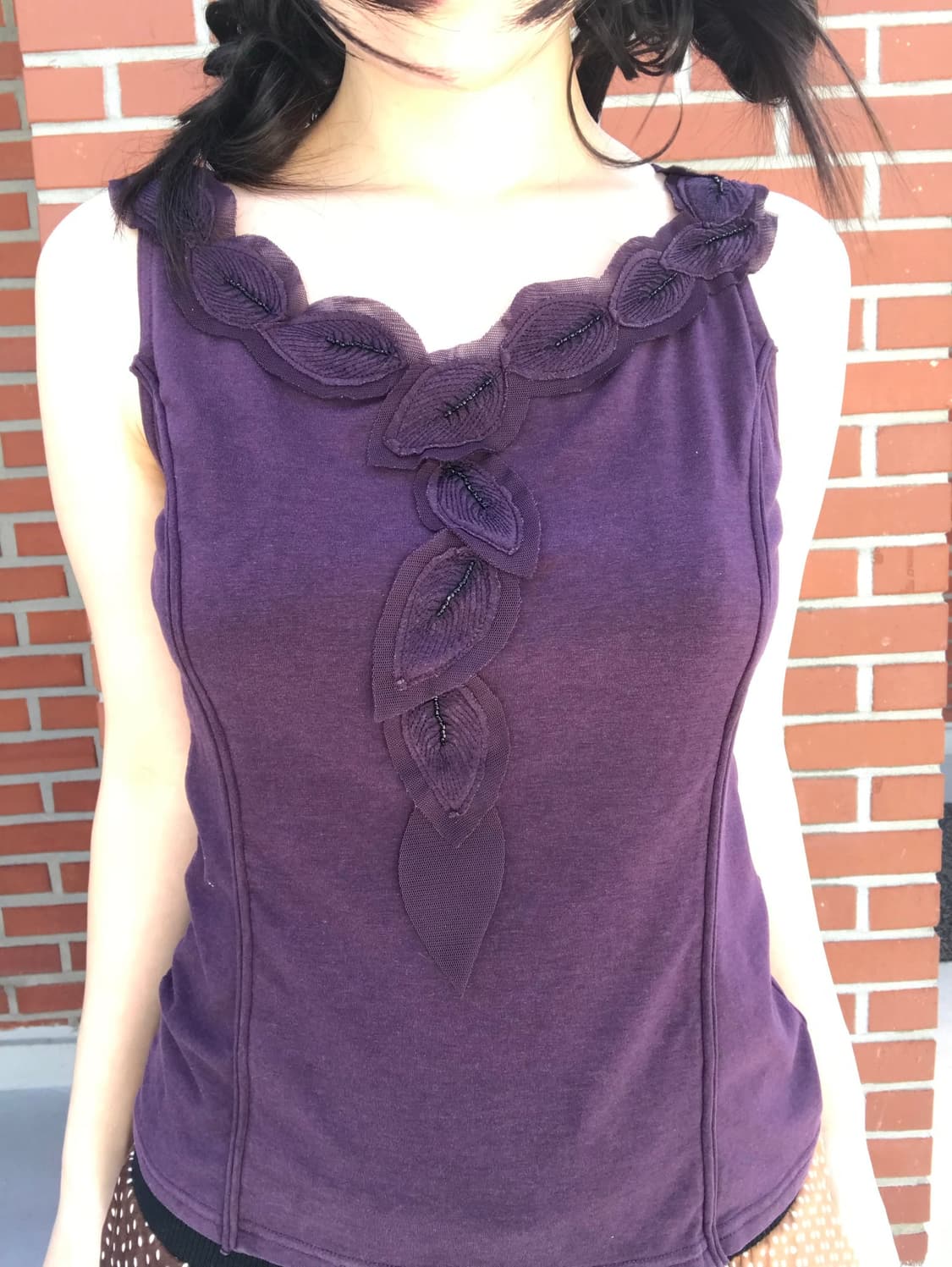 vintage plum pattern sleeveless 상품이미지9