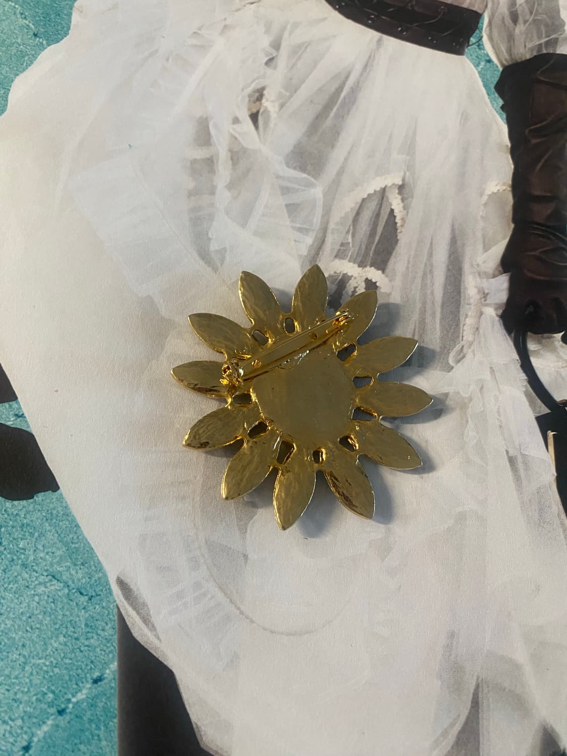 메탈 블랙 플라워 빈티지 브로치 일본 y2k 악세사리  상품이미지6