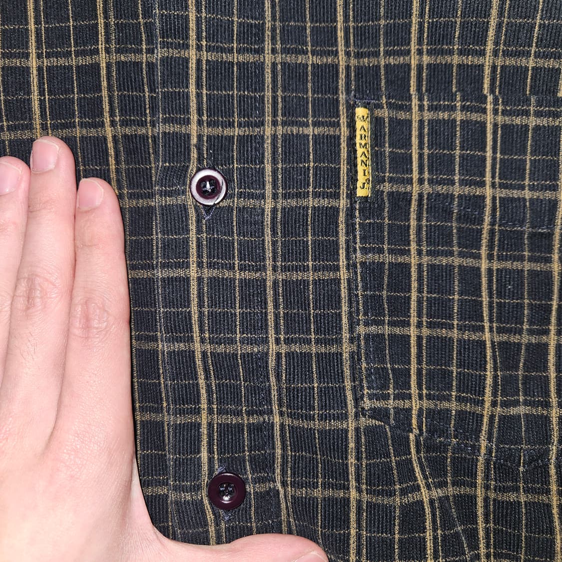 90s armani jeans 체크 셔츠 상품이미지2