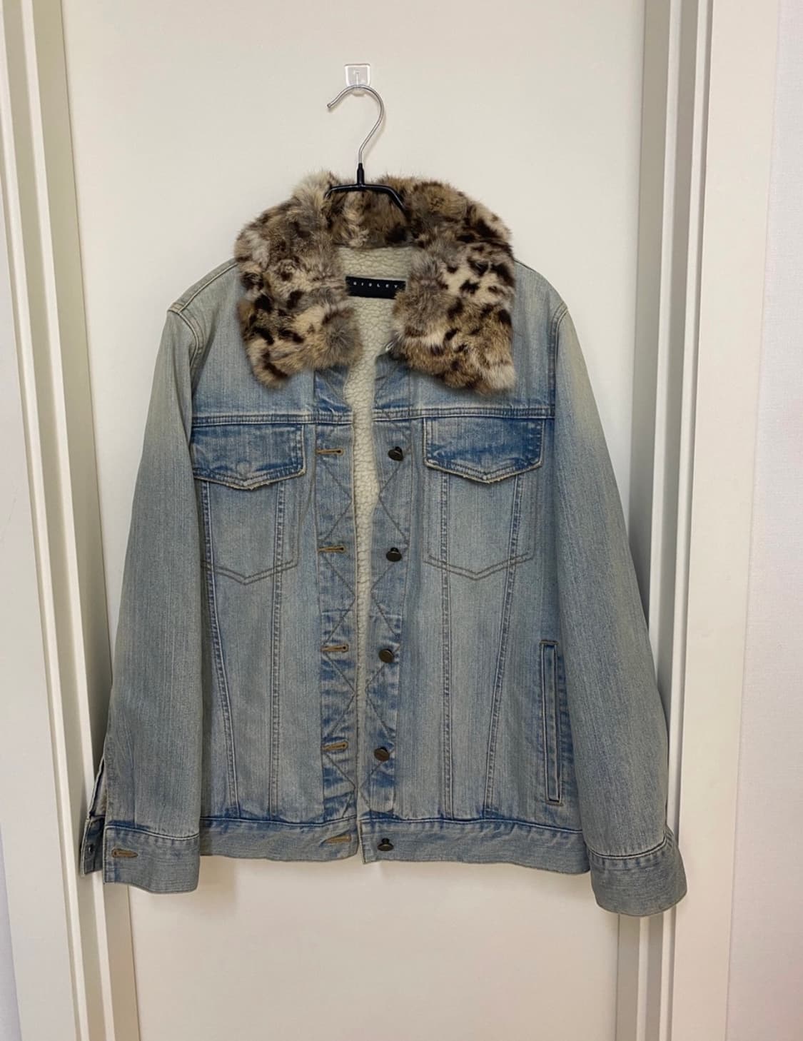시슬리 토끼털 청자켓 상품이미지1