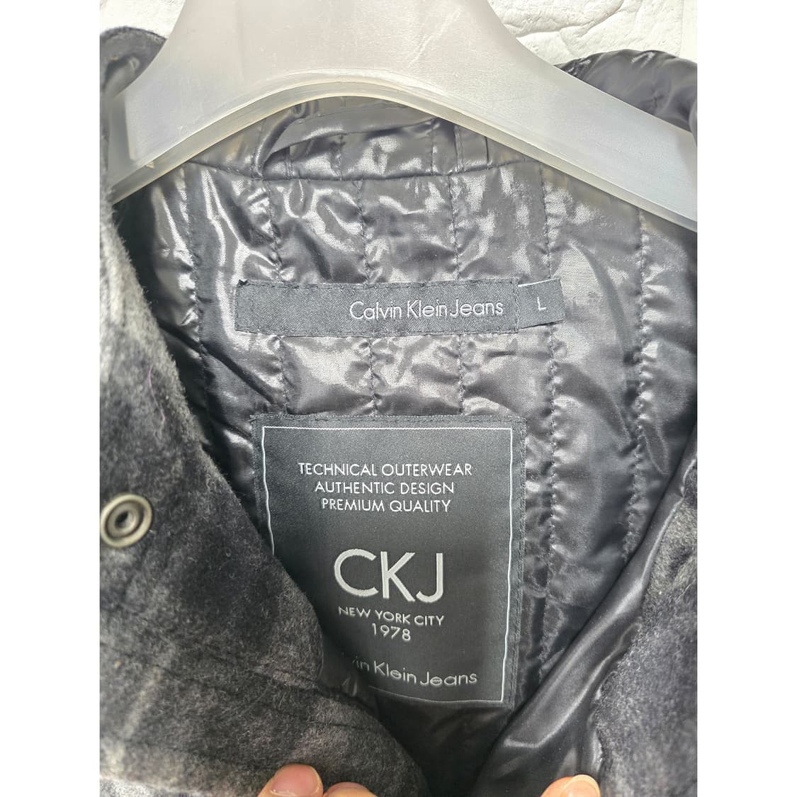 택포) 캘빈클라인 CKJ 떡볶이 더플 코트 L  상품이미지2