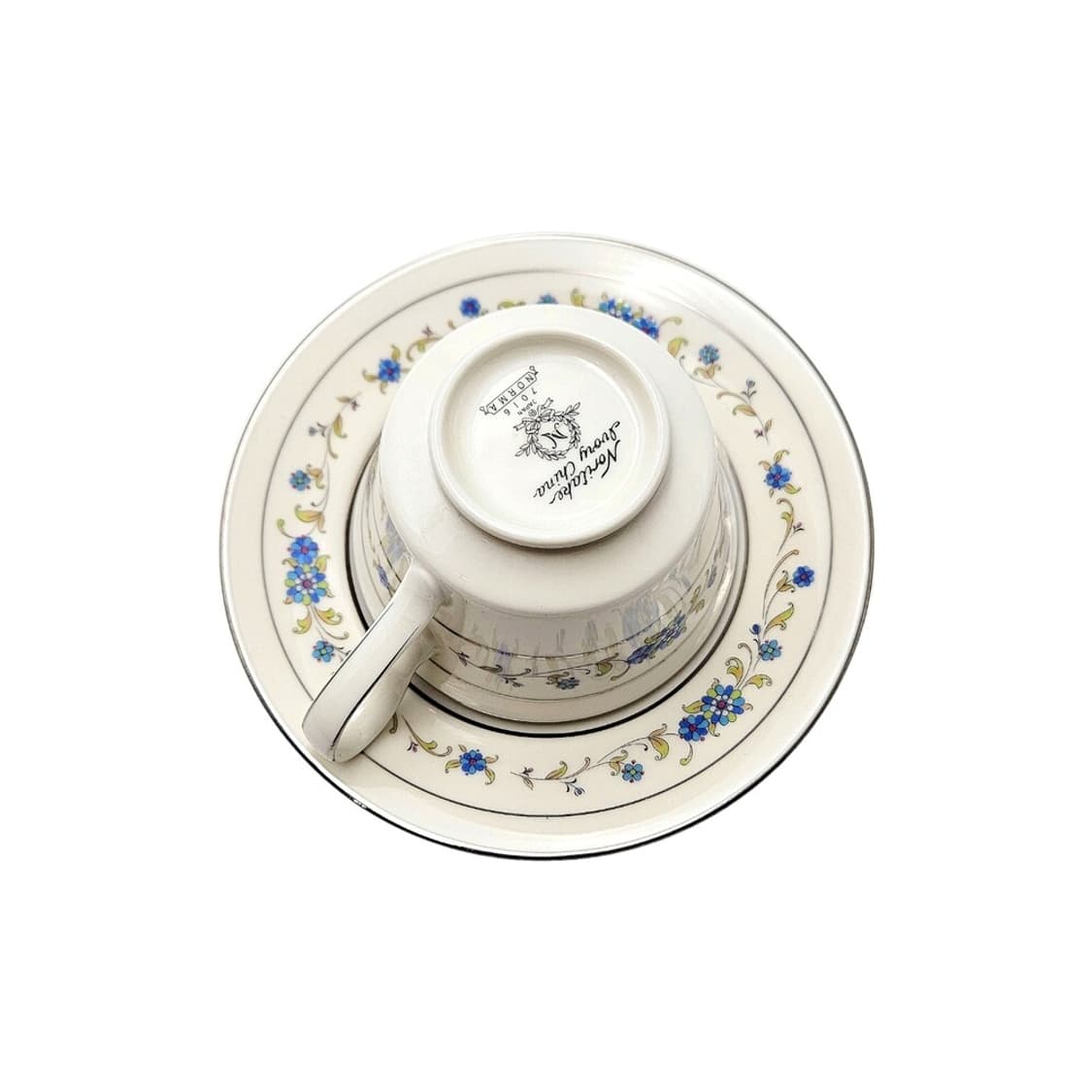 일본 노리다케 입체 플라워 실버링 찻잔세트 상품이미지9