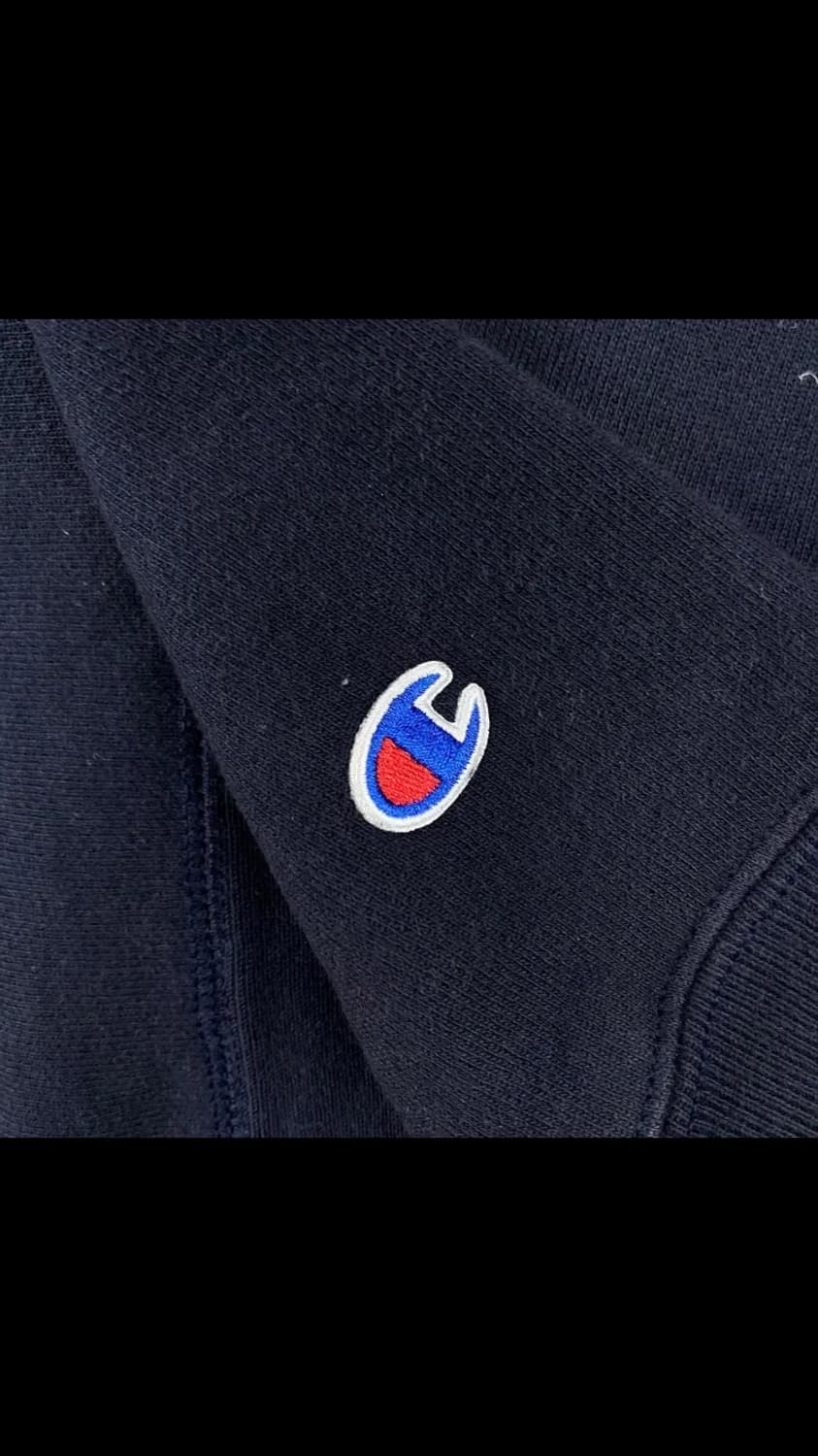 챔피온 리버스위브 로고 네이비 맨투맨 빈티지 상품이미지2