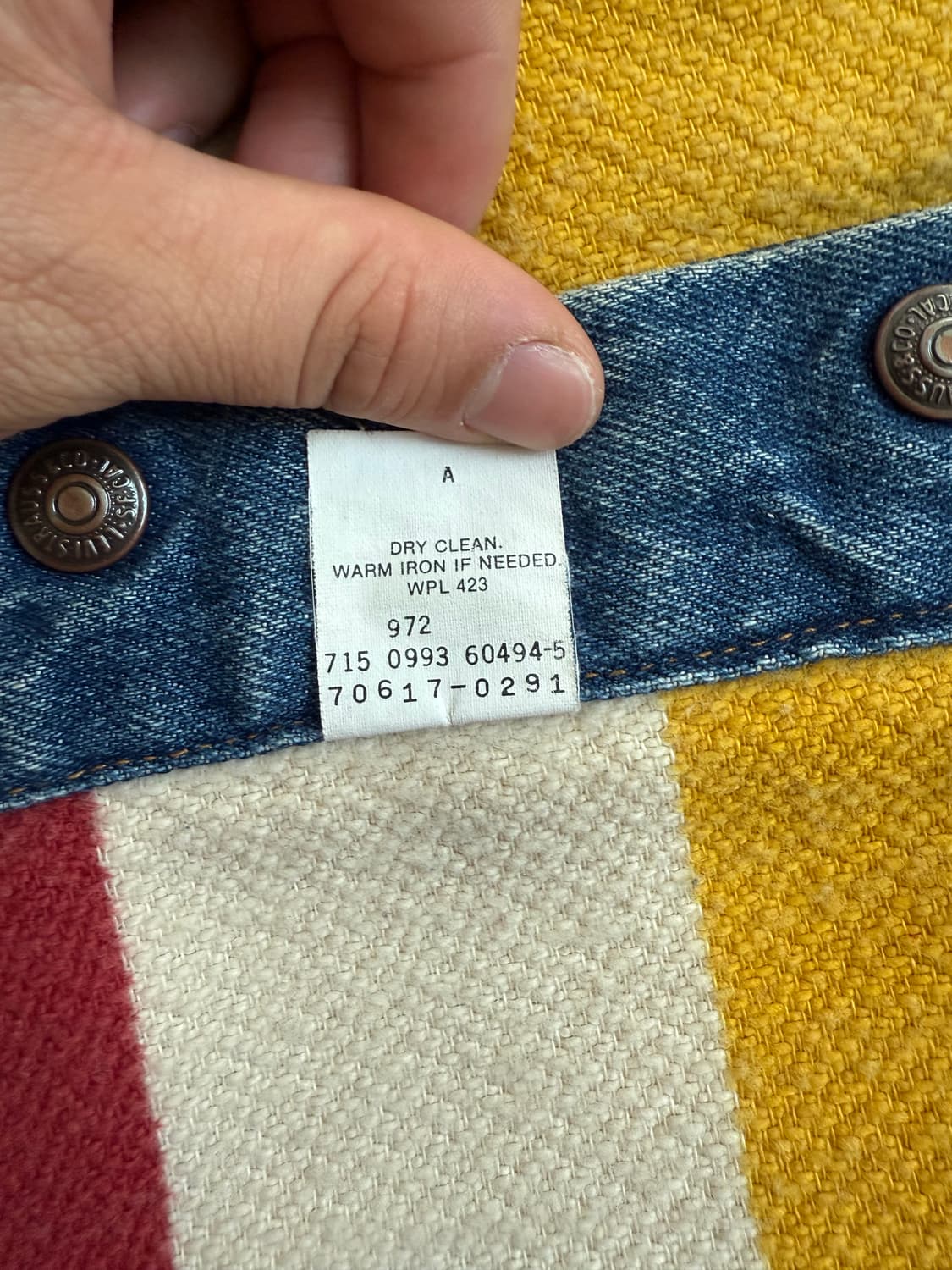 90s USA 리바이스 허드슨베이 데님자켓 상품이미지4