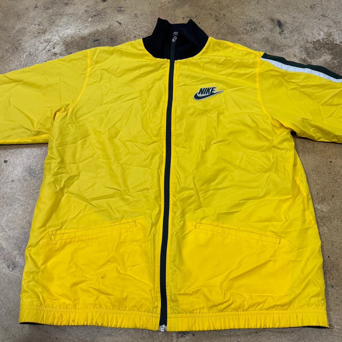 [정품/XL] 나이키 올드스쿨 바람막이 점퍼 그린 옐로우 점퍼 b18 상품이미지7