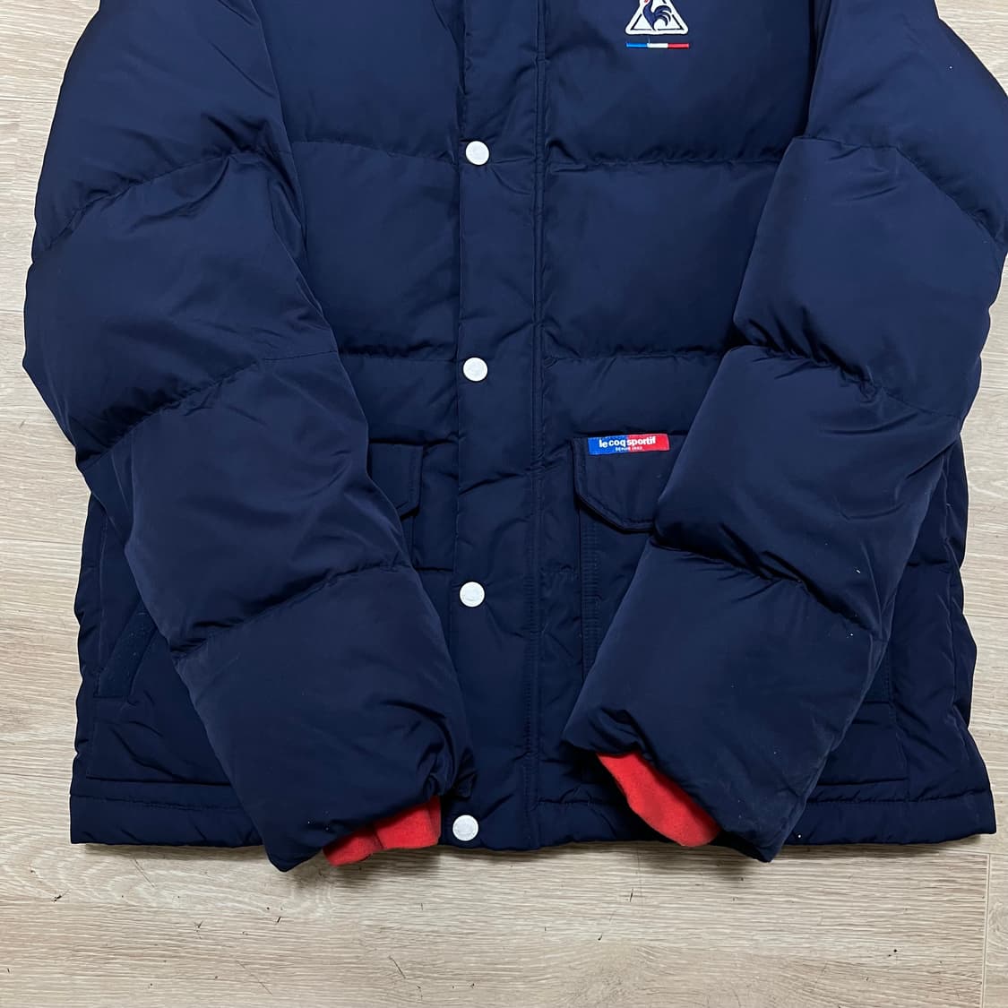 르꼬끄 덕다운 하운드투스 체크 패딩 점퍼 [네이비] L/100 상품이미지3