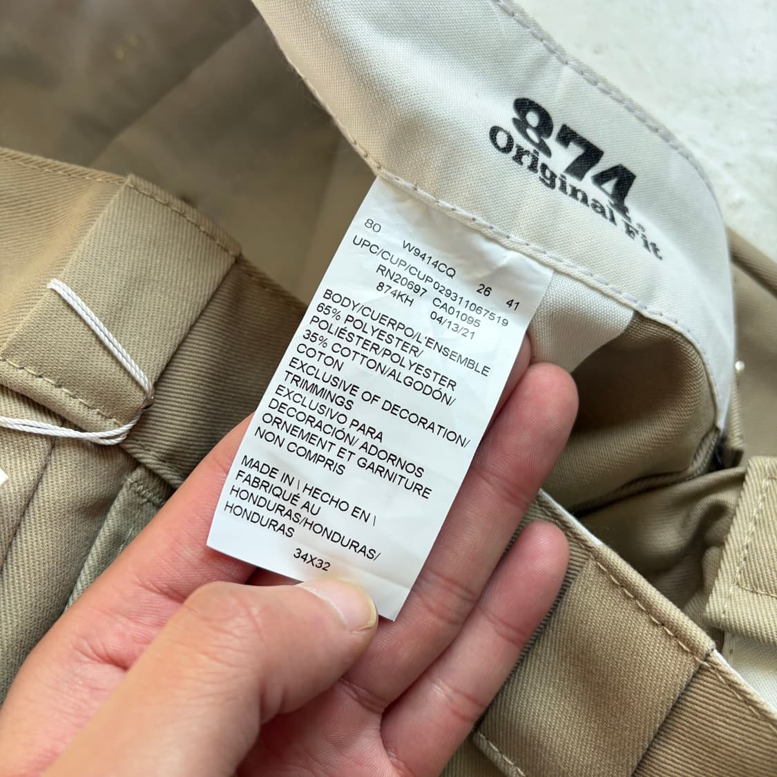 디키즈 874 빈티지 워크팬츠 34x32 상품이미지5