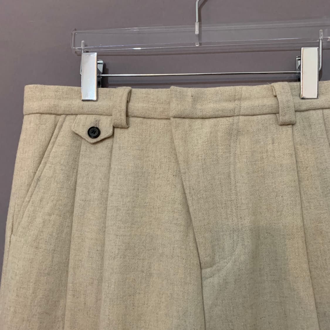 L STU 투턱 모직 울 슬랙스 팬츠 상품이미지5