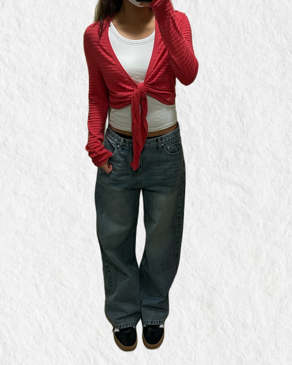 빈티지 레드 가디건 상품이미지3