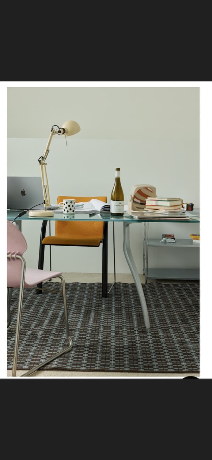 Finca 러그 패브릭 핸드룸 체크 브라운 L사이즈(150*200) 상품이미지2