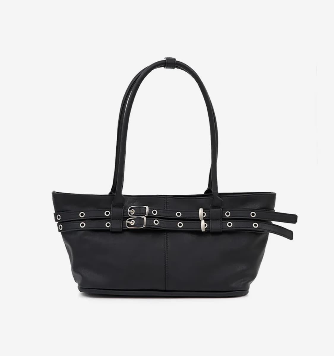 여밈 미니 벨티드 보트백 mini belted boat bag 블랙 상품이미지1