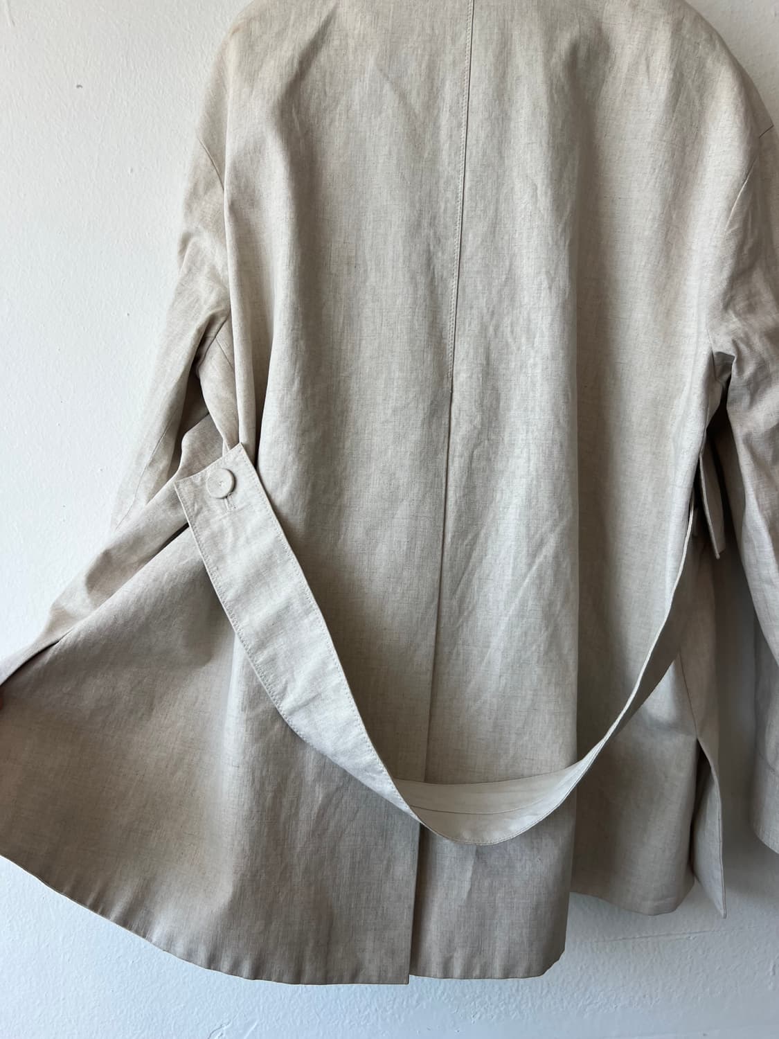 구호 KUHO 여성 아이보리베이지 린넨자켓 트렌치자켓 상품이미지5