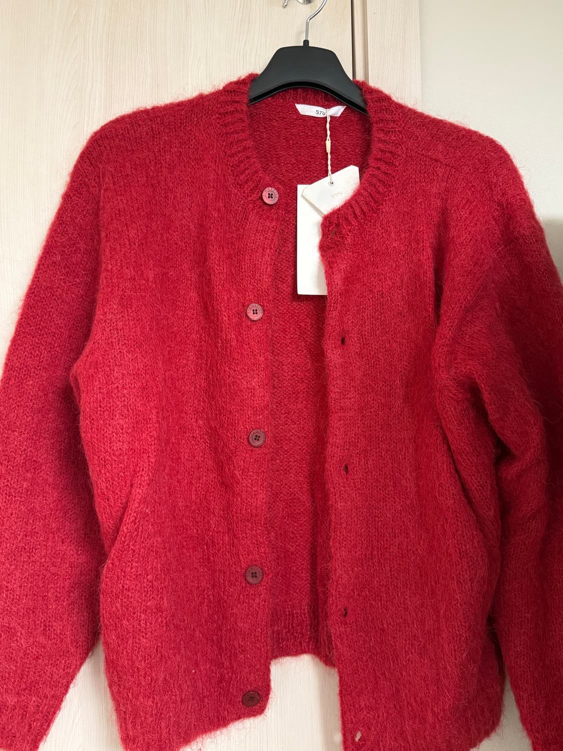 stu 모헤어 가디건 레드M stu가디건 stu모헤어 stu니트 상품이미지1