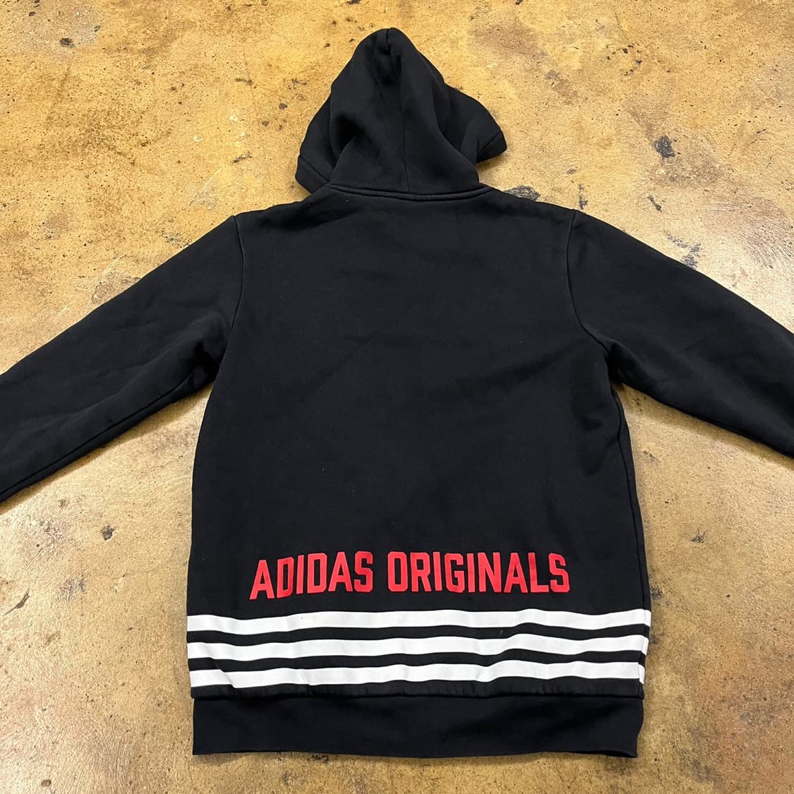 아디다스 블랙 울프 털 백로고 후드집업 95 상품이미지4