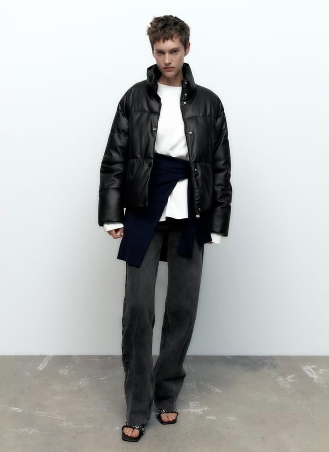 자라 페이크 레더자켓 (국내품절)  상품이미지4