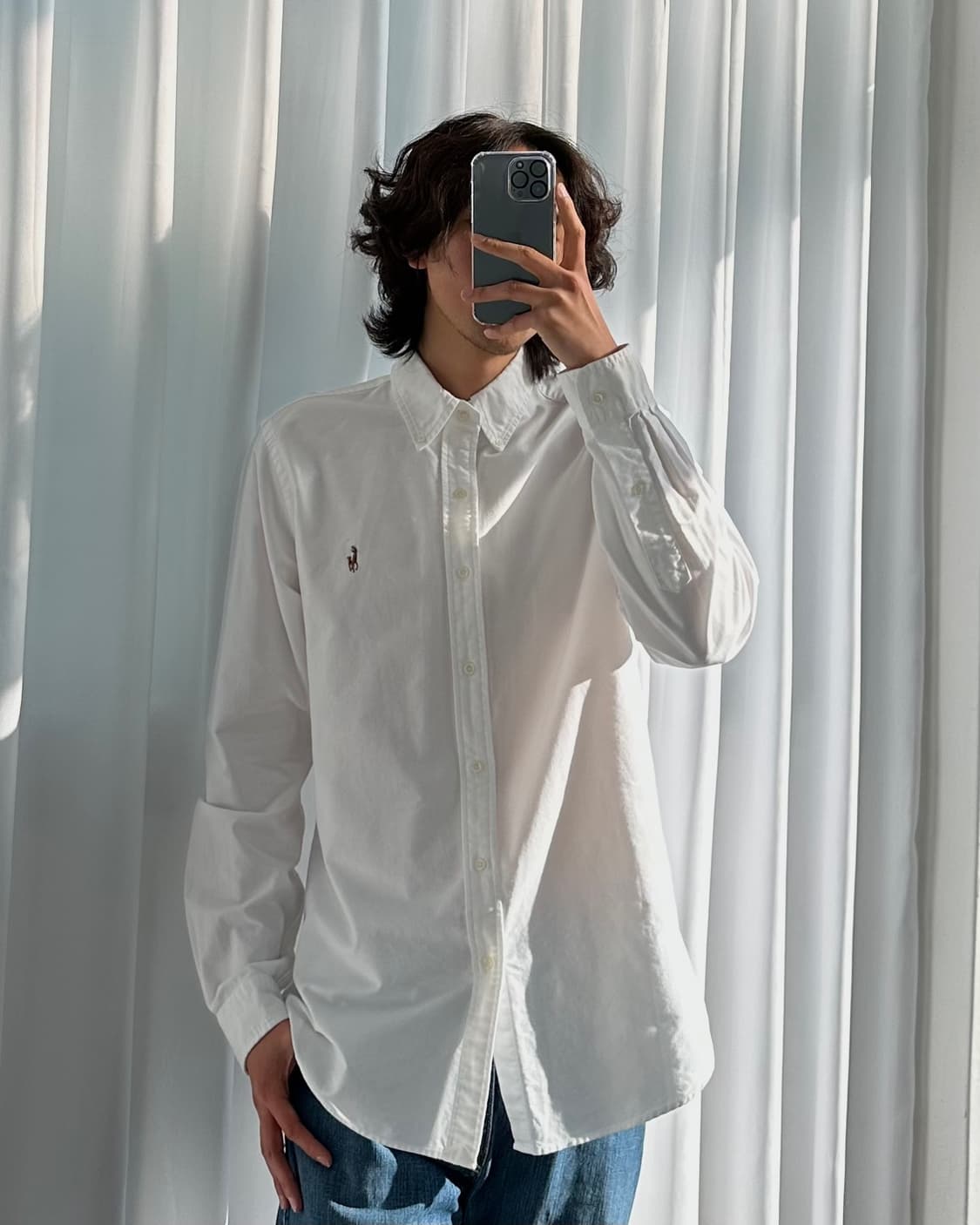 [L]폴로 랄프로렌 클래식핏 화이트 옥스포드 셔츠 상품이미지1