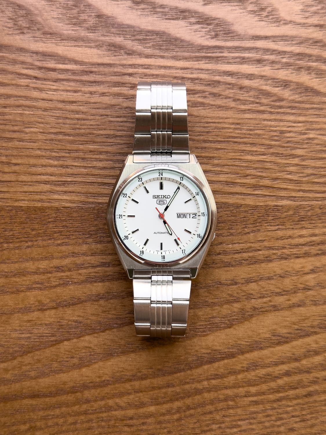 [초희귀] 70s 세이코 5 화이트 파일럿 -24시간 이너트랙 레드 포인 상품이미지4