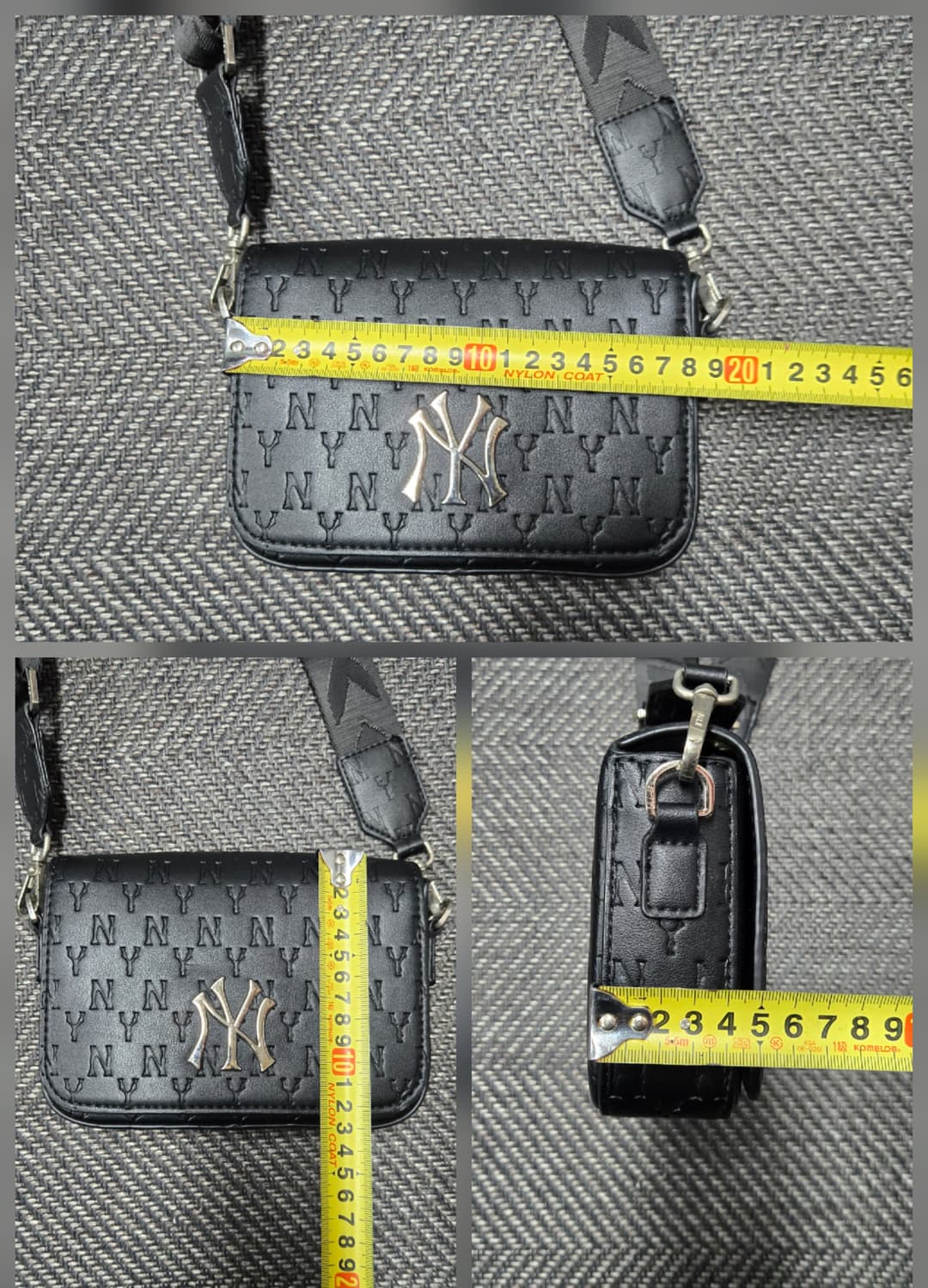 MLB 모노그램 후디백 뉴욕양키스 블랙 미니 크로스백 상품이미지10