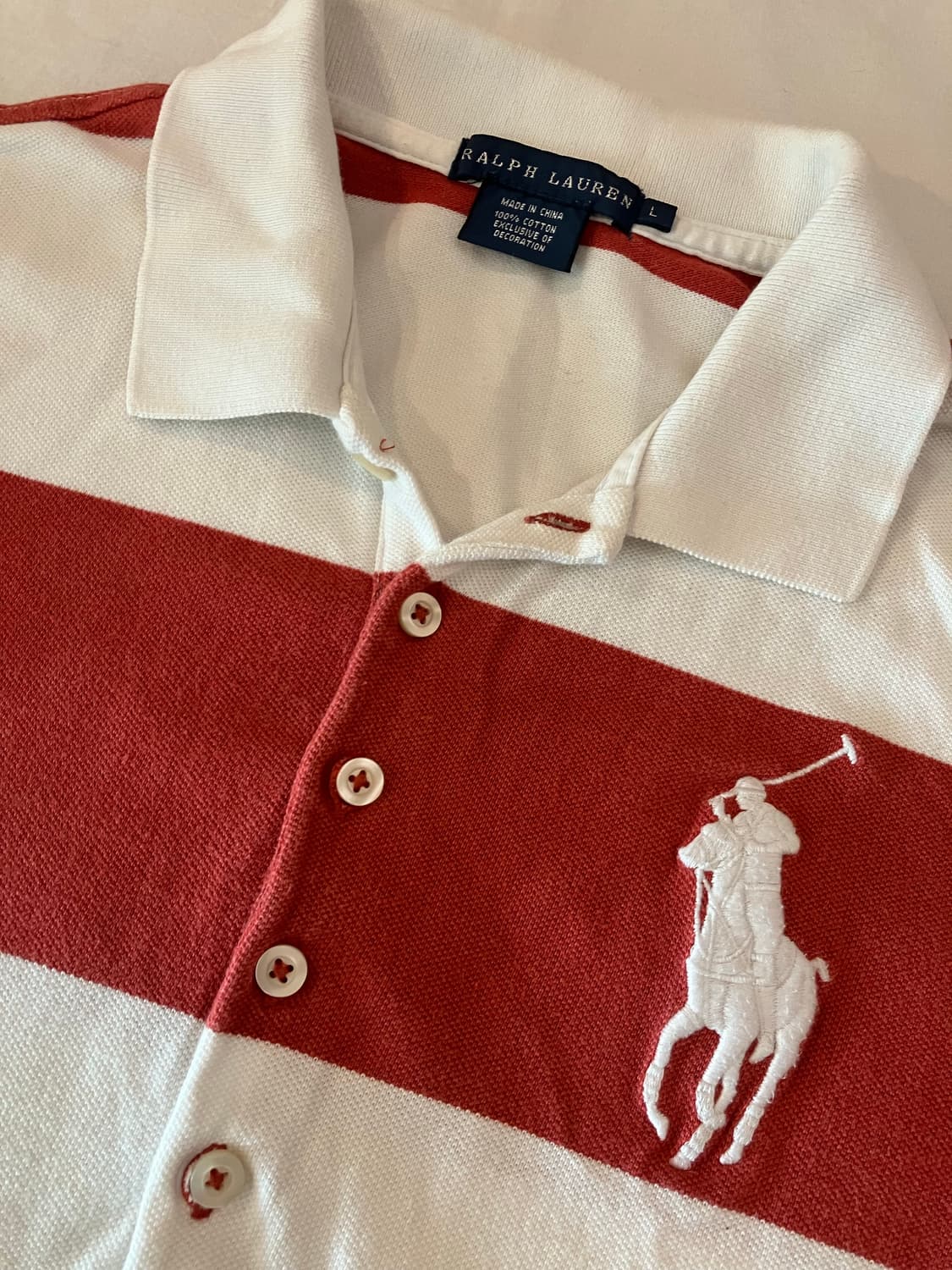 폴로 랄프로렌 빅포니 치프키프 럭비 카라티 흰빨 상품이미지2