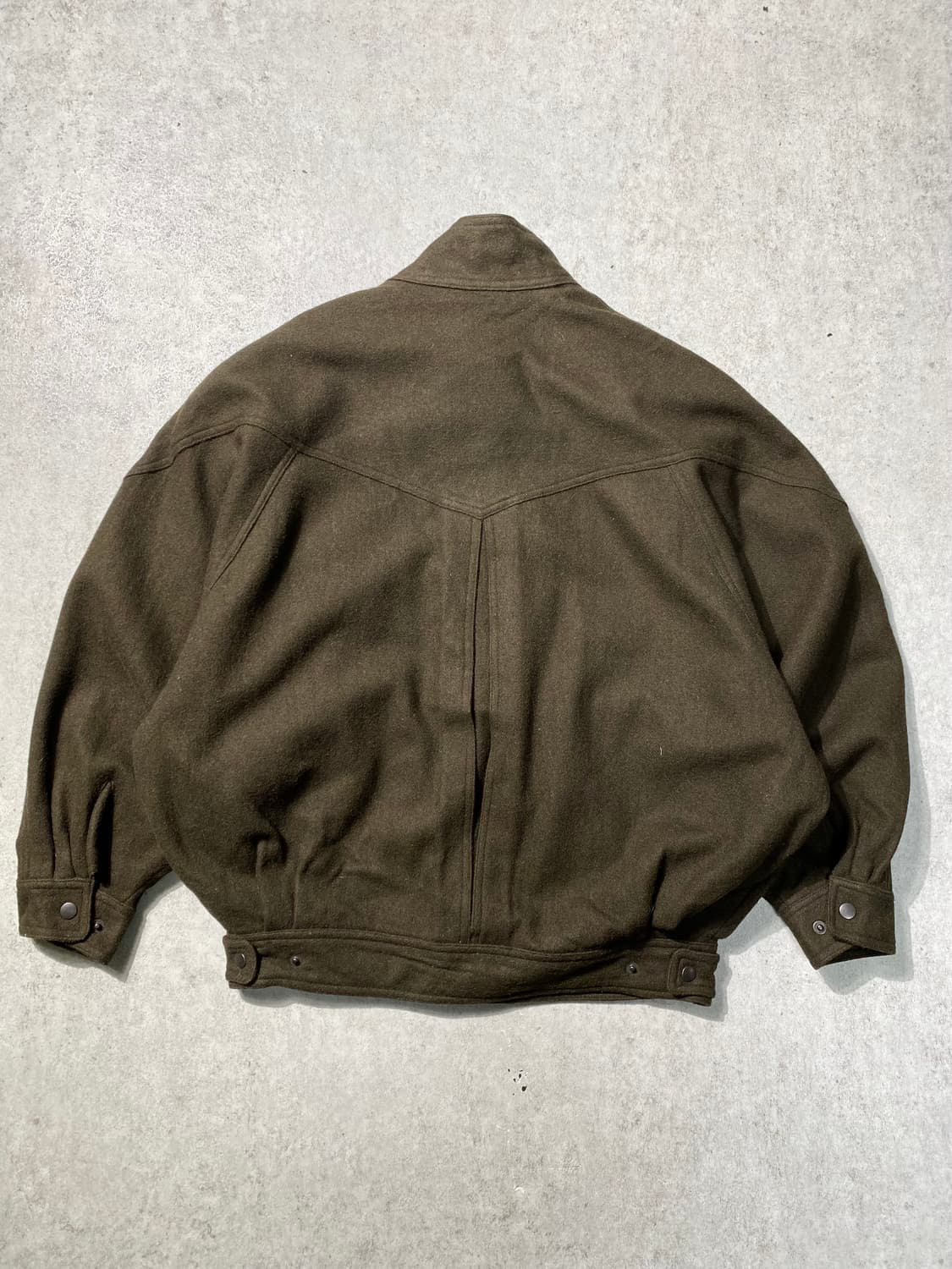 [L] Leonte 90s 아카이브 카키 울 봄버자켓 상품이미지6