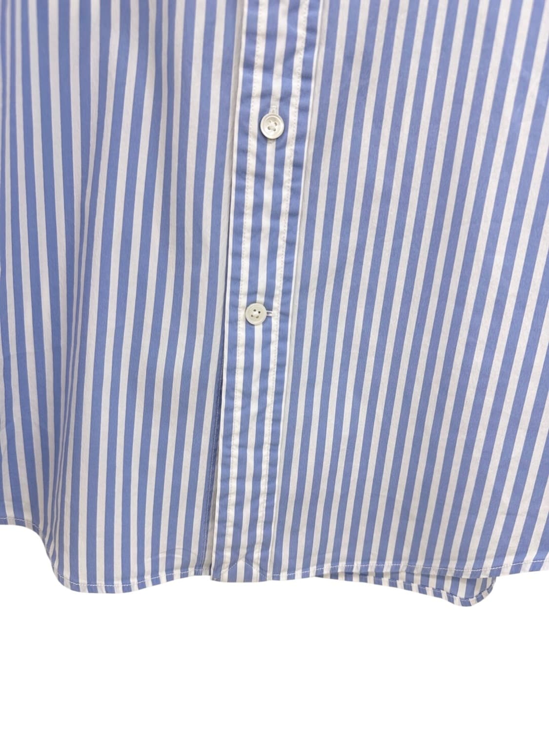 폴로 슬림핏 스트라이프 셔츠 화이트&스카이블루 (0/여성XS) 상품이미지4