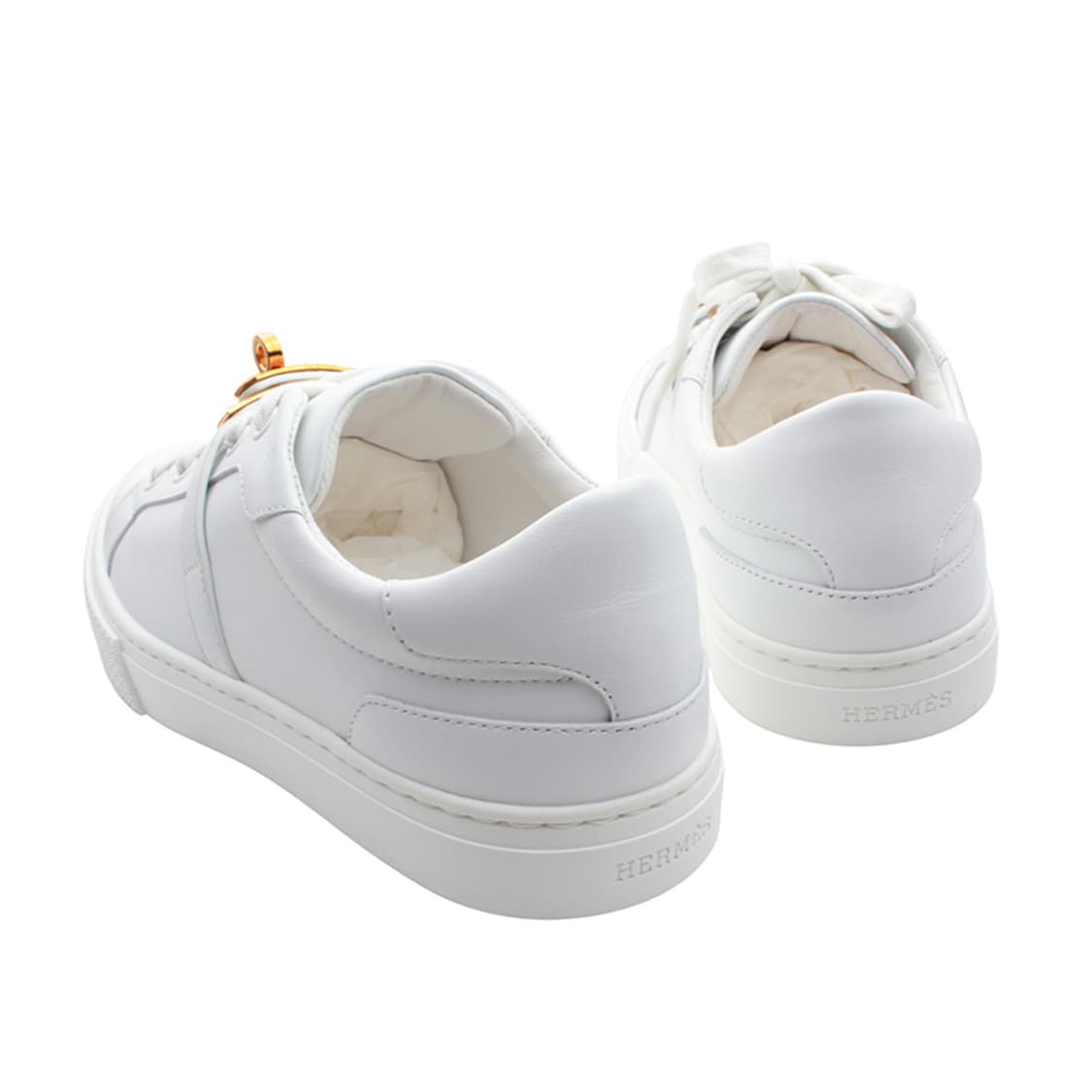 에르메스 화이트 금장 켈리 스니커즈 40.5 상품이미지4
