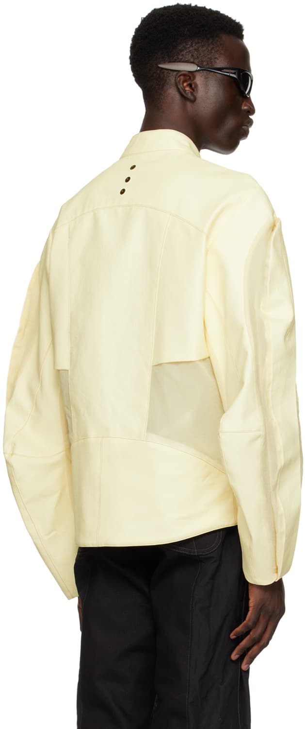 카르넷 오프 화이트 크러스터션 쉘 자켓 레몬 L 상품이미지4