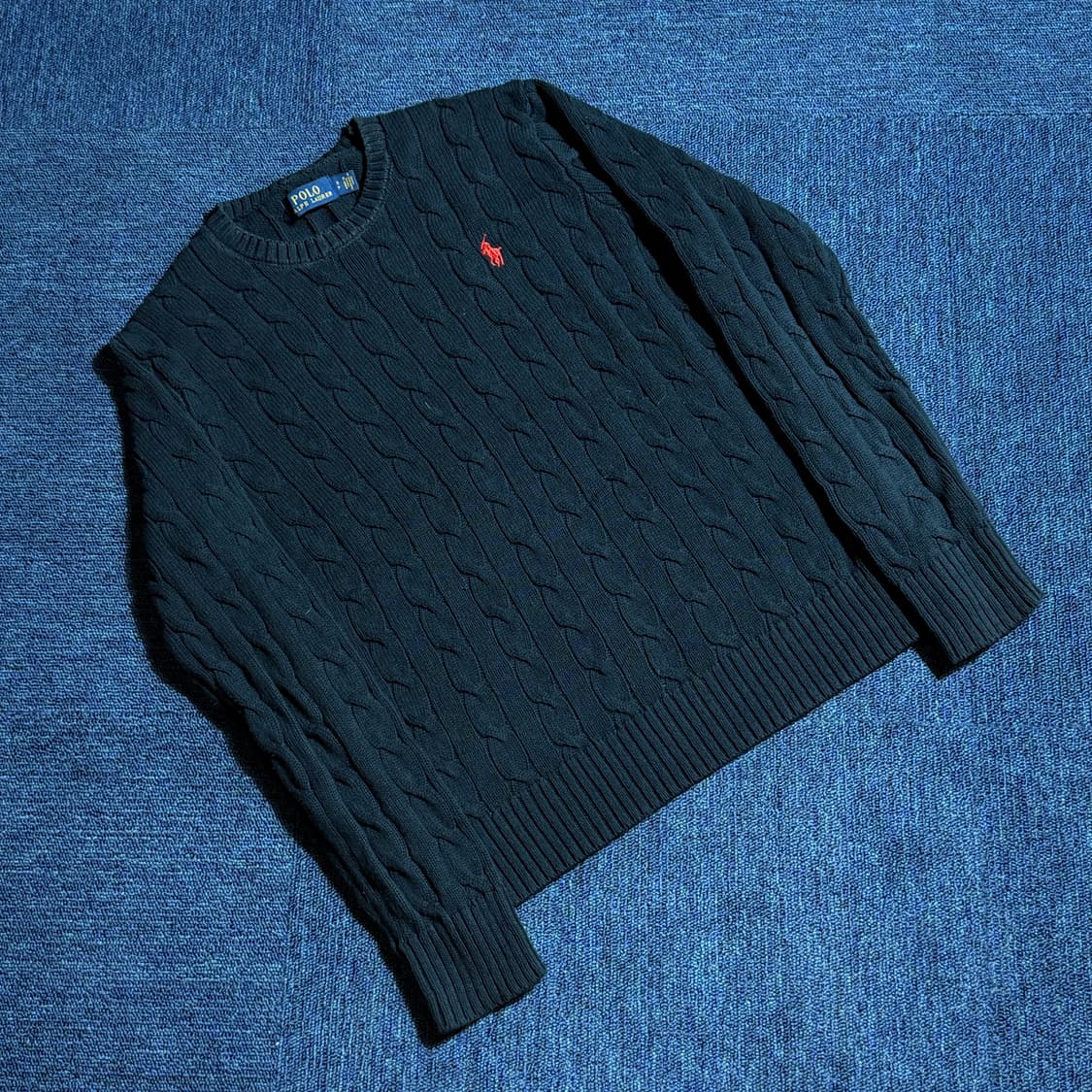폴로 랄프로렌 네이비 케이블 니트 상품이미지1