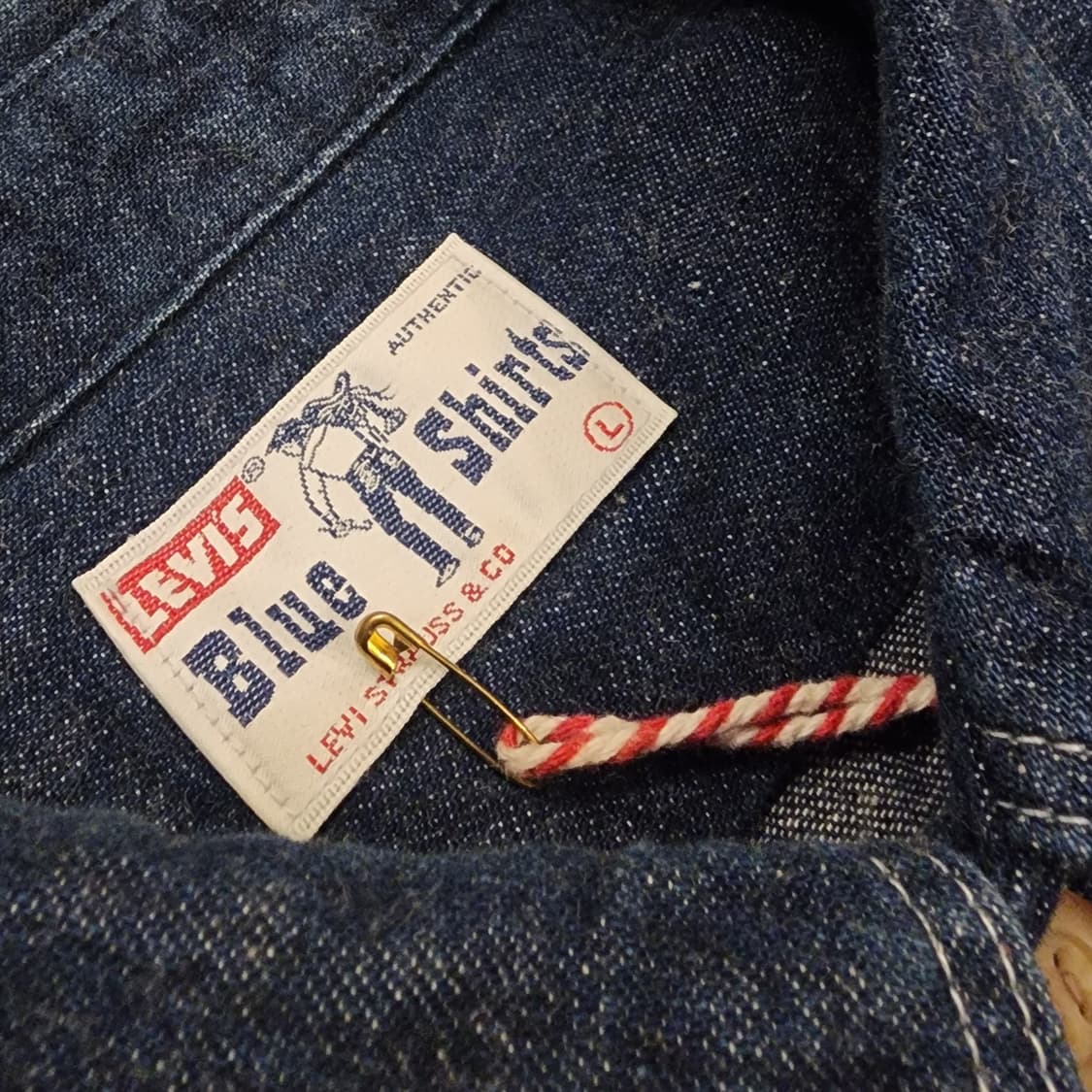 90s 제작 리바이스 오렌지탭 데님셔츠 상품이미지1
