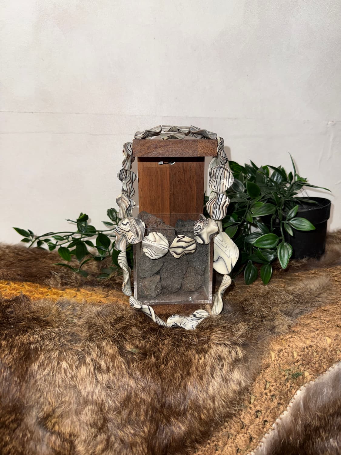 Ivory oriental marble necklace  상품이미지1