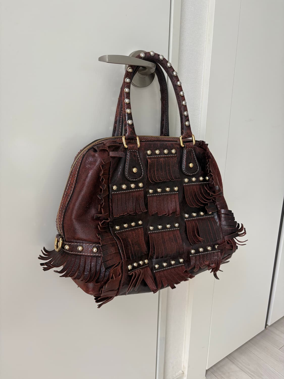 Dolce & Gabbana Studded Fringe Leather  상품이미지1