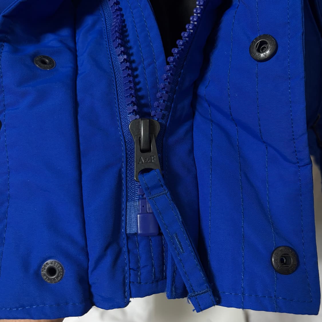 아베크롬비 A&F 후드 바람막이 점퍼 자켓 패딩 S 블루 파랑색 y2k 상품이미지6