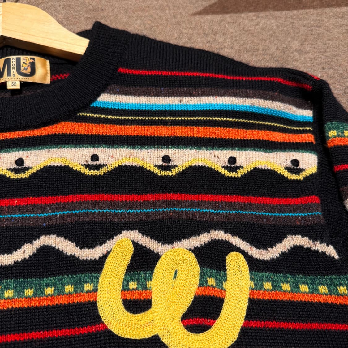 MU스포츠 재팬 캐시미어 케이블 니트 L 상품이미지3