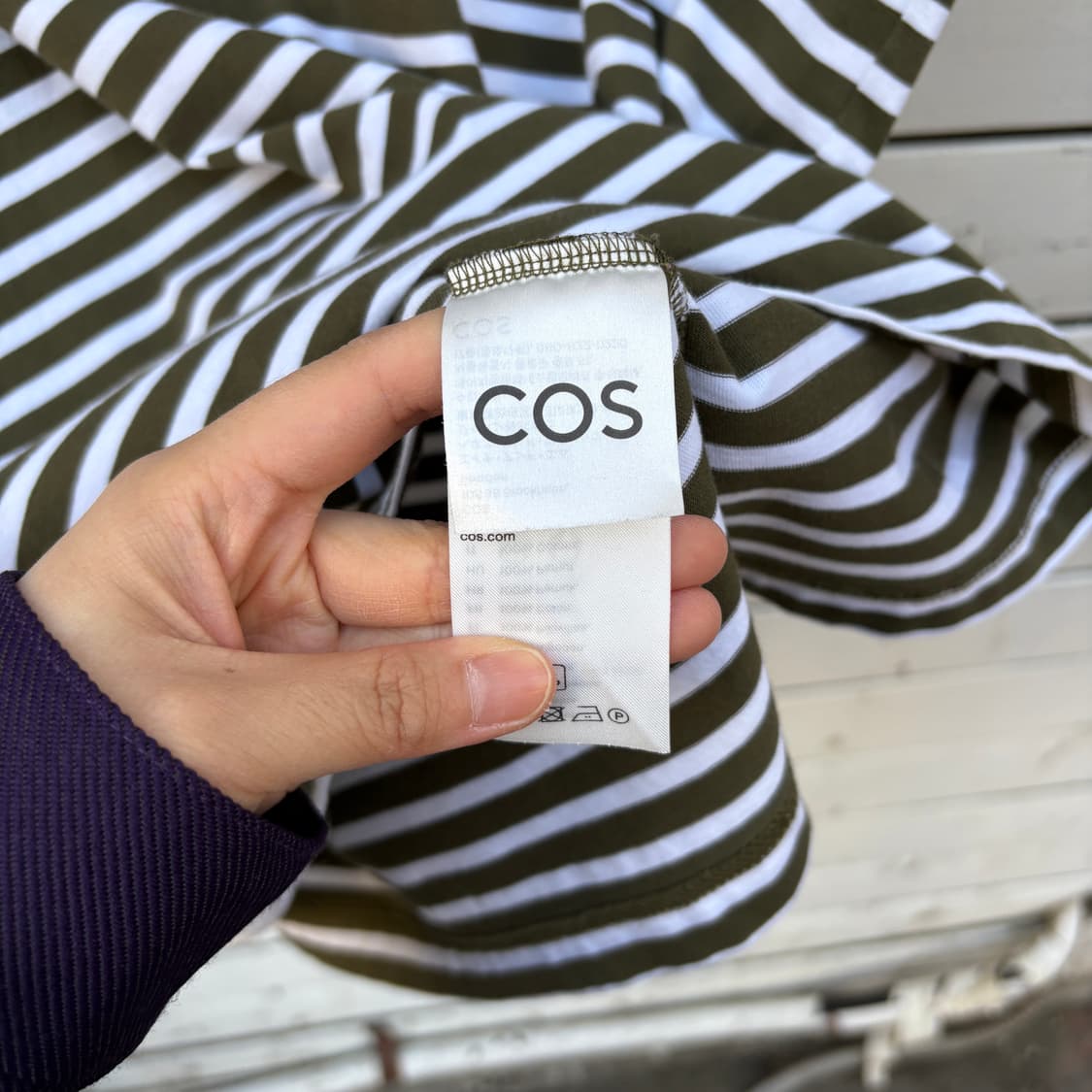 Cos 코스 스트라이프 반팔 티셔츠 상품이미지5