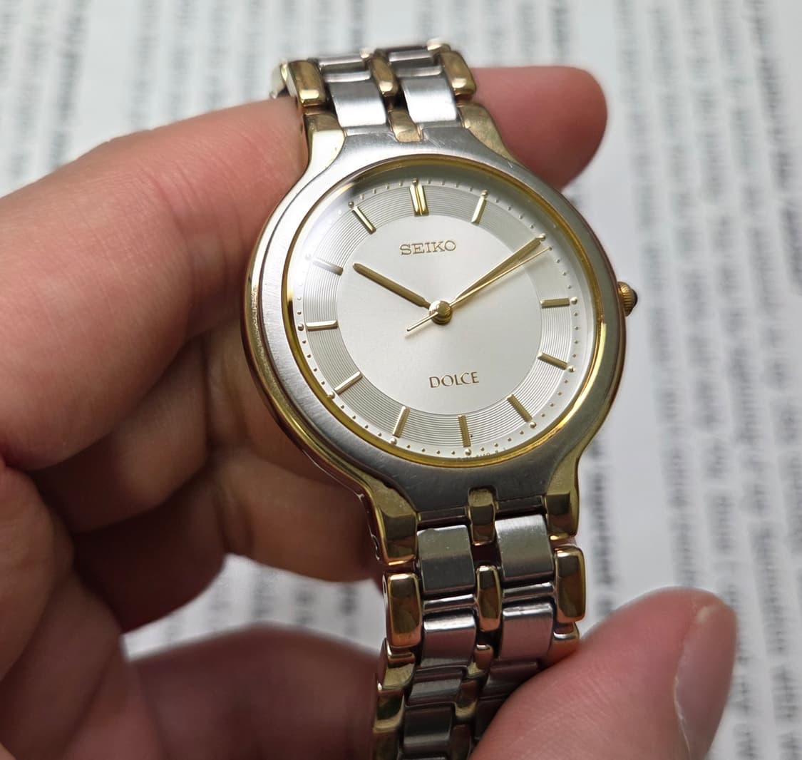 빈티지 세이코 돌체 오리지널 동심원 다이얼 슬림쿼츠 브레이슬릿 ver. 상품이미지4