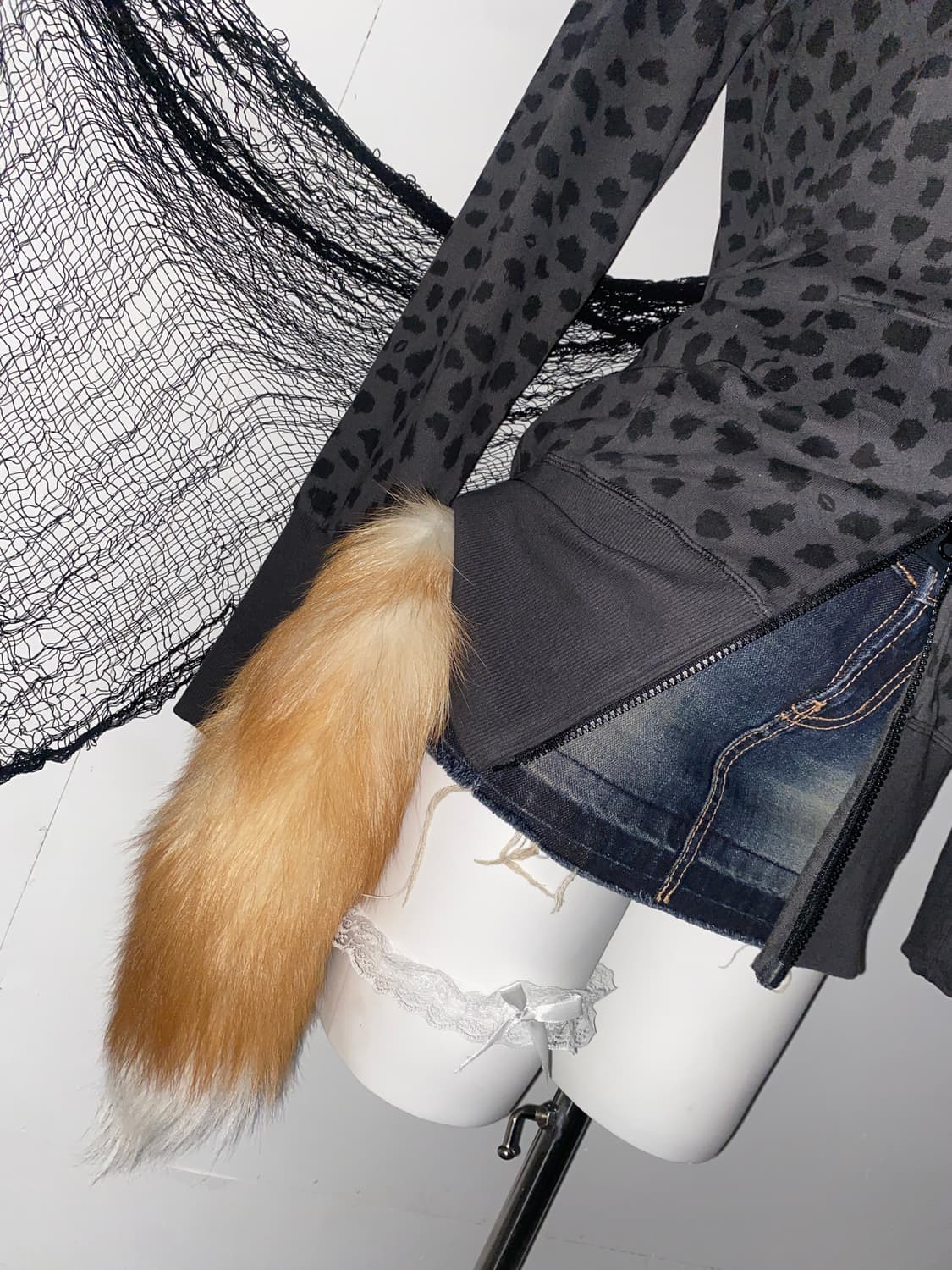 ꒰ঌ 키스마크 갸루 레오파드 후드집업 ໒꒱ 상품이미지4